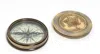 Homezia Brass Makers To The Queen Compass With Leather Case