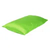 Homezia Bright Green Dreamy Set Of 2 Silky Satin Standard Pillowcases