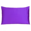 Homezia Bright Purple Dreamy Set Of 2 Silky Satin Standard Pillowcases