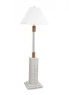 Homezia Bright White And Nautical Rope Floor Lamp