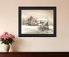 Homezia Bringing Home The Tree 1 Black Framed Print Wall Art