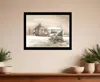 Homezia Bringing Home The Tree 3 Black Framed Print Wall Art