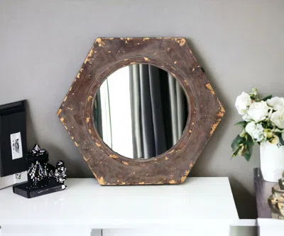 Homezia Bronze Hexagon Accent Mirror