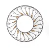 Homezia Bronze Round Accent Metal Mirror