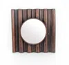 Homezia Bronze Square Accent Metal Mirror
