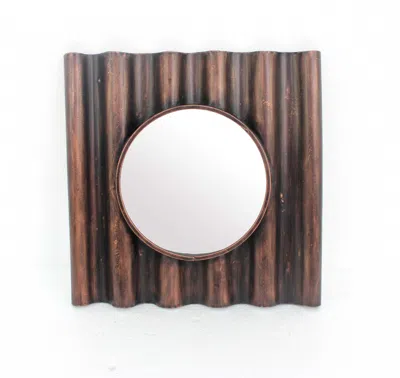 Homezia Bronze Square Accent Metal Mirror