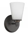 Homezia Bronze Wall Light With Frosted Glass Shade