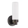 Homezia Bronze Wall Light With Narrow Frosted Glass Shade