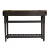 Homezia Brown And Natural 48" Kitchen Island With Storage