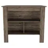 Homezia Brown Kitchen Island With Three Storage Shelves
