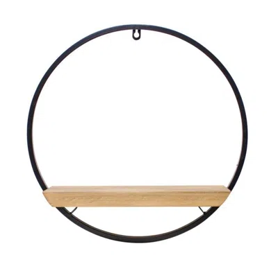 Homezia Brown Metal Wall Decor In Black