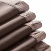 Homezia Brown Modern Grid Shower Curtain And Liner Set