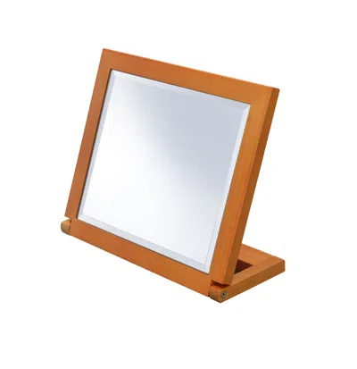 Homezia Brown Rectangle Makeup Shaving Tabletop Mirror