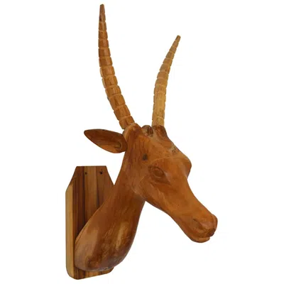 Homezia Brown Solid Wood Elk Wall Decor