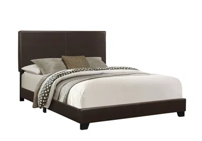 Homezia Brown Standard Bed Upholstered With Headboard