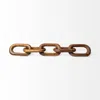 Homezia Brown Wooden Chain Link Decor Piece