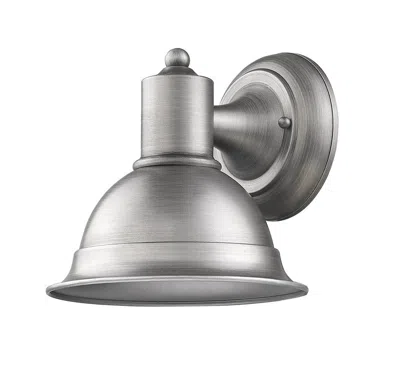 Homezia Brushed Silver Aluminum Wall Sconce In Gray