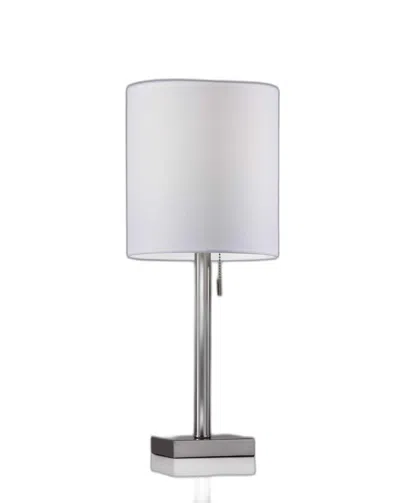 Homezia Brushed Steel Metal Table Lamp In Animal Print