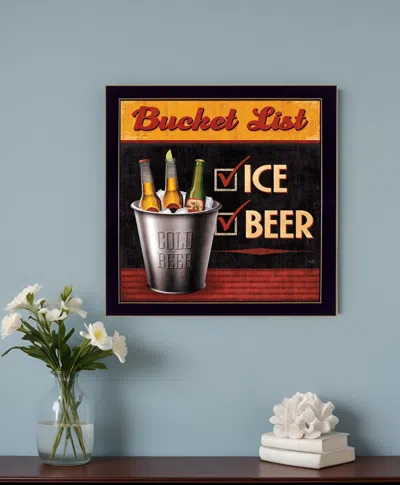 Homezia Bucket List Black Framed Print Wall Art
