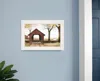 Homezia Bucks County Bridge 1 White Framed Print Wall Art