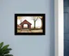 Homezia Bucks County Bridge 3 Black Framed Print Wall Art