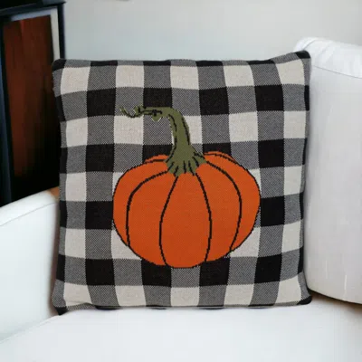 Homezia Buffalo Check Pumpkin Throw Pillow