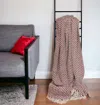 Homezia Burdy Handloom Herringbone Weave With Tassels