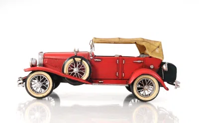 Homezia C1933 Vintage Red Duesenberg Model J Sculpture In Black