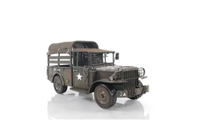 Homezia C1951 Dodge M42 Command Truck Sculpture In Brown