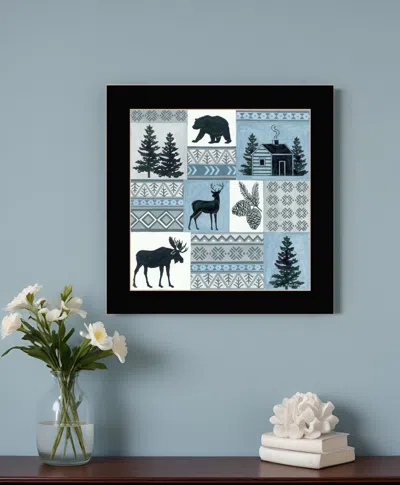 Homezia Cabin In The Woods 1 Black Framed Print Wall Art