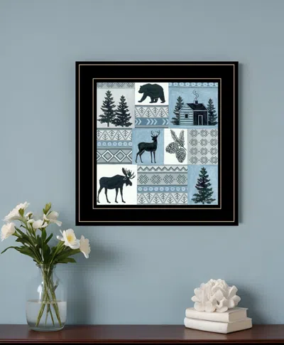 Homezia Cabin In The Woods 3 Black Framed Print Wall Art