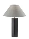 Homezia Canopy Black Wood Block Table Lamp