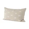 Homezia Canvas Beige And White Lumbar Accent Pillow Cover