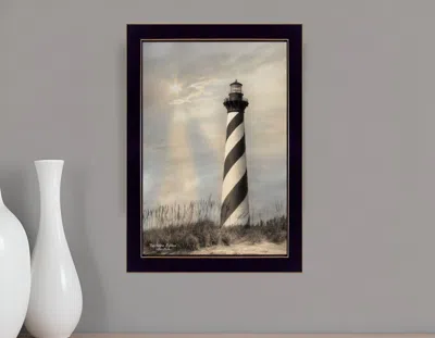 Homezia Cape Hatteras Lighthouse 1 Black Framed Print Wall Art