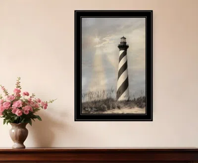 Homezia Cape Hatteras Lighthouse 3 Black Framed Print Wall Art