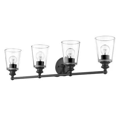 Homezia Ceil 4-light Matte Black Vanity