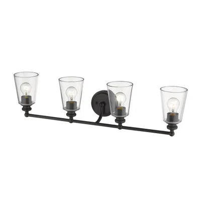 Homezia Ceil 4-light Oil-rubbed Bronze Vanity In Black