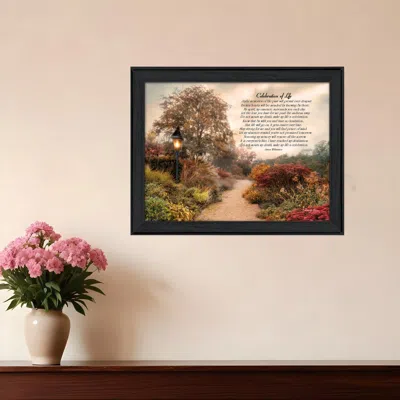 Homezia Celebration Of Life Black Framed Print Wall Art