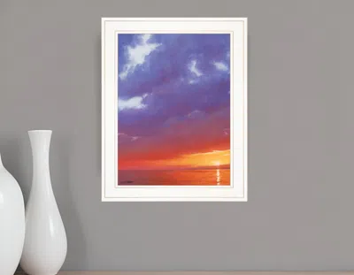 Homezia Certain Glow 2 White Framed Print Wall Art In Multi