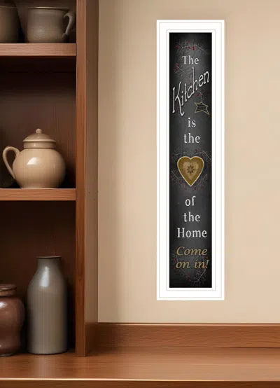 Homezia Chalkboard Kitchen 3 White Framed Print Kitchen Wall Art