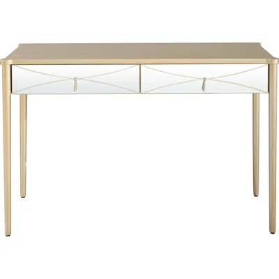 Homezia Champagne Finish Console Table In Neutral