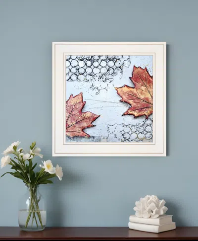 Homezia Channeling Fall 3 White Framed Print Wall Art