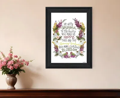 Homezia Charming Garden 4 Black Framed Print Wall Art