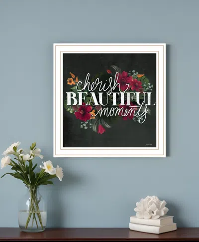 Homezia Cherish The Moments 2 White Framed Print Wall Art In Black