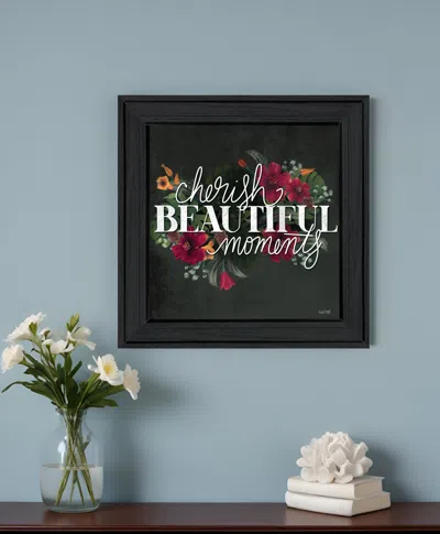 Homezia Cherish The Moments 3 Black Framed Print Wall Art