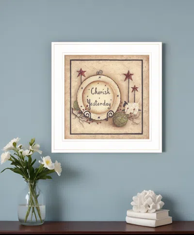 Homezia Cherish Yesterday 3 White Framed Print Wall Art