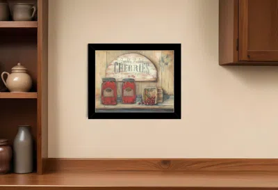 Homezia Cherry Jam 4 Black Framed Print Wall Art