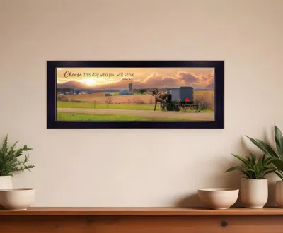 Homezia Choose This Day Who You Will Serve Black Framed Print Wall Art In Multi