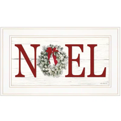 HOMEZIA CHRISTMAS NOEL 1 WHITE FRAMED PRINT WALL ART