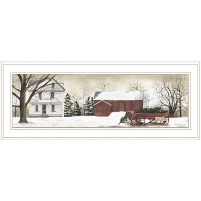 Homezia Christmas Trees For Sale 2 White Framed Print Wall Art